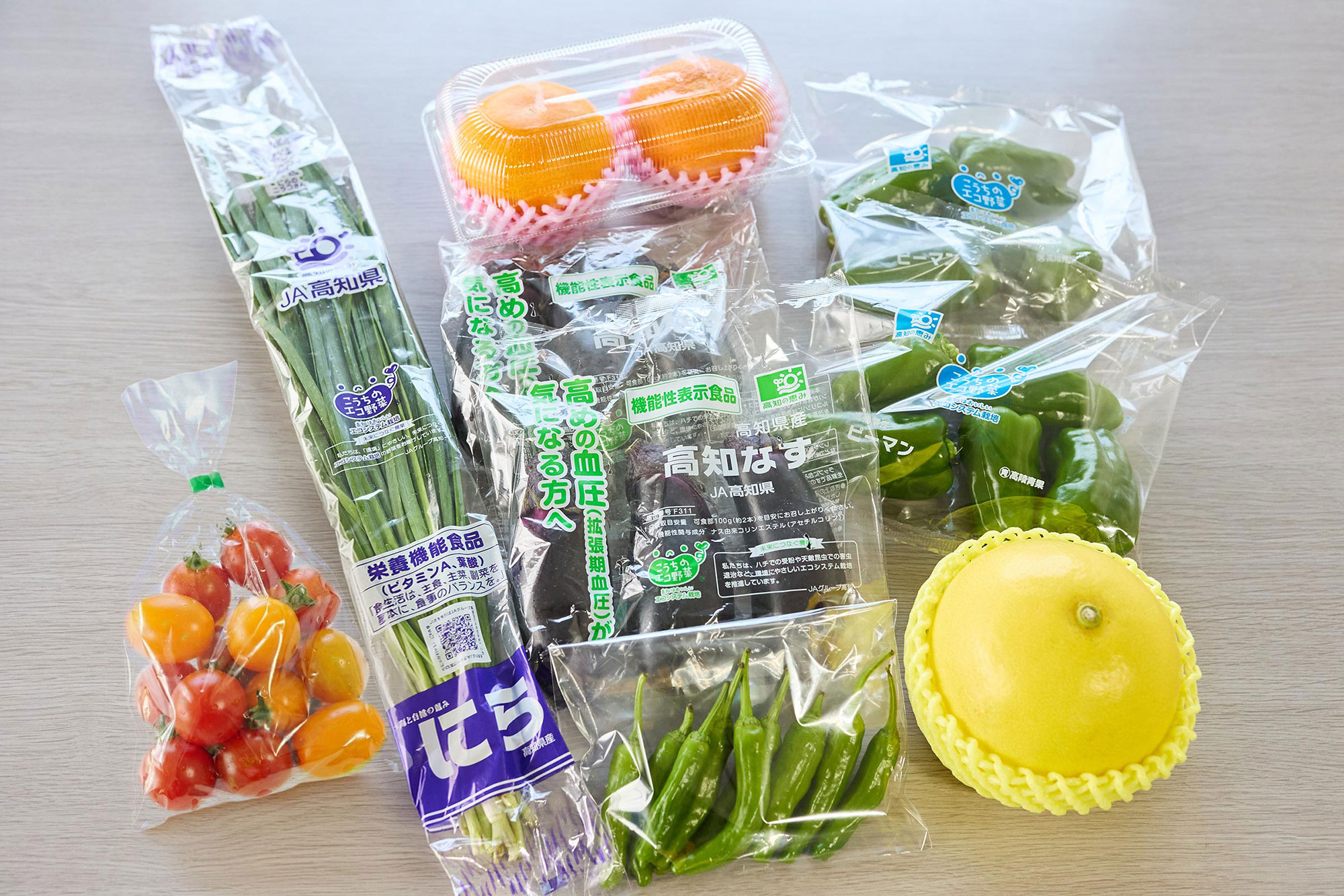 高知の農業と包装と物流のイメージ